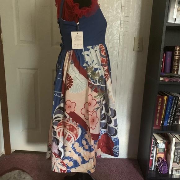 NWT Magic Tea Party’s White Crane Gratitude Lolita JSK with KC, Belt, and Clip - Picture 4 of 15